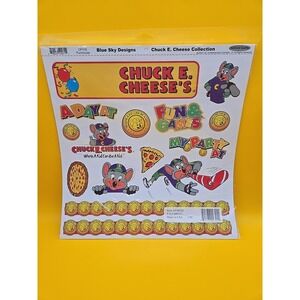 Vintage NEW Old Stock Chuck E Cheese Scrapbooking 6 Pages Plus Punch Outs